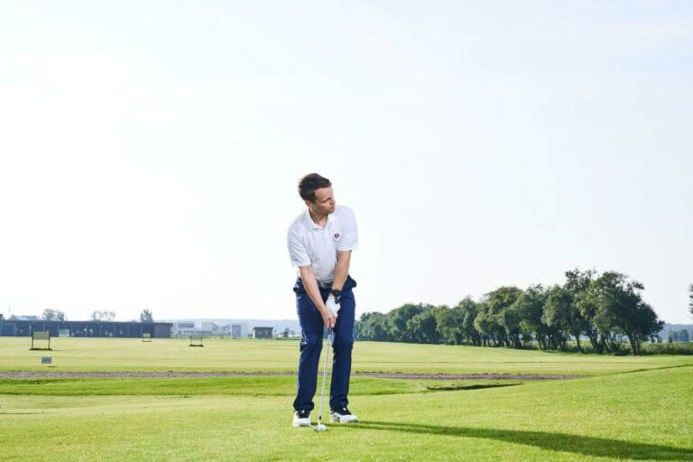 golfer getting ready for short game shot