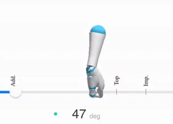 hackmotion graph decreasing lead wrist extension in downswing