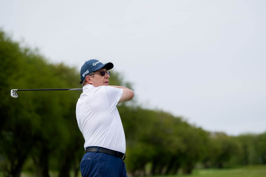 senior golfer on the golf course