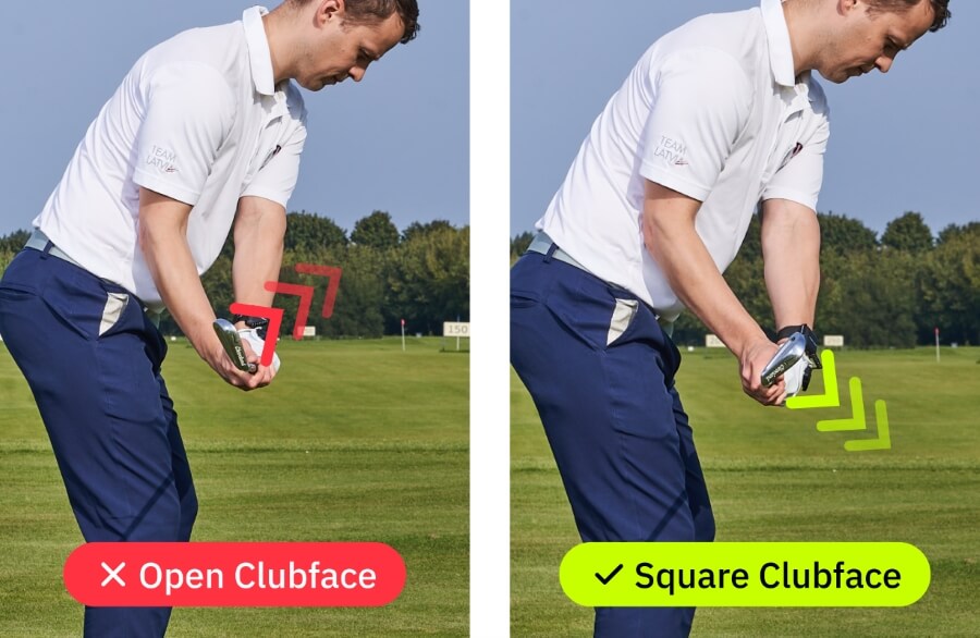 wrist action in golf - open vs square clubface